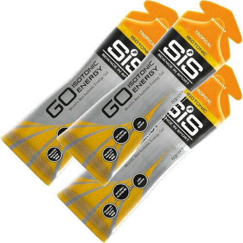 Гель питьевой SCIENCE IN SPORT (SiS) GO Isotonic Energy Gels 3 x 60 мл, Тропик гель питьевой science in sport sis go energy electrolyte gels 6 x 60 мл электролит малина