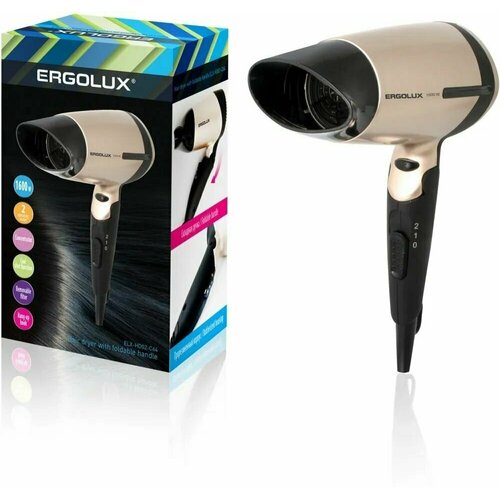 Фен ERGOLUX со складной ручкой ELX-HD02-C64 черныйзолото 159500₽