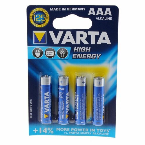 Батарейка щелочная Varta LR03 (AAA) Alkaline, 1.5V (4шт.)