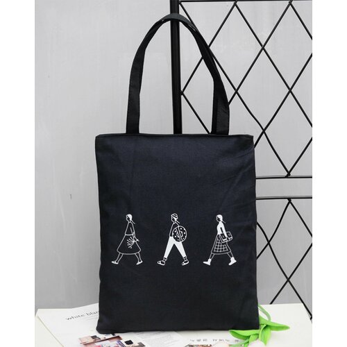 фото Сумка шоппер rus-0829, фактура гладкая, черный ibrico