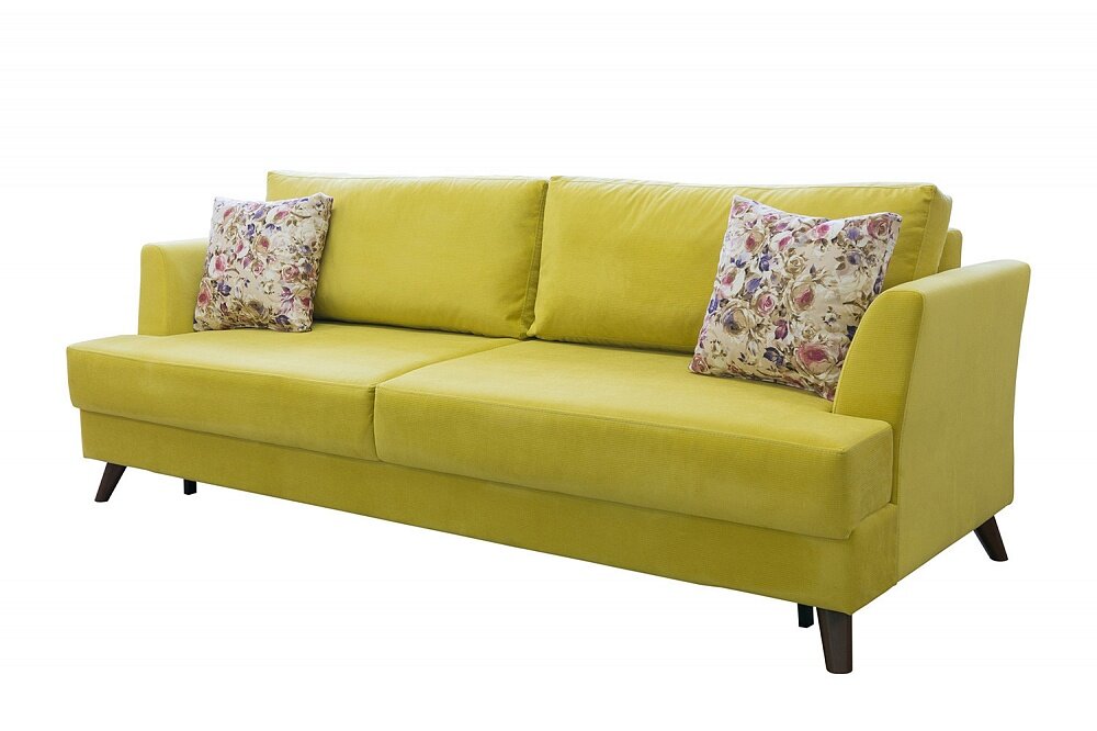 фото Прямой диван Верди бежевый, механизм Еврокнижка