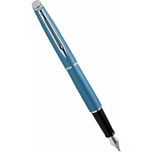 Waterman S0776320 Перьевая ручка waterman hemisphere, shimmery blue ct (перо f)