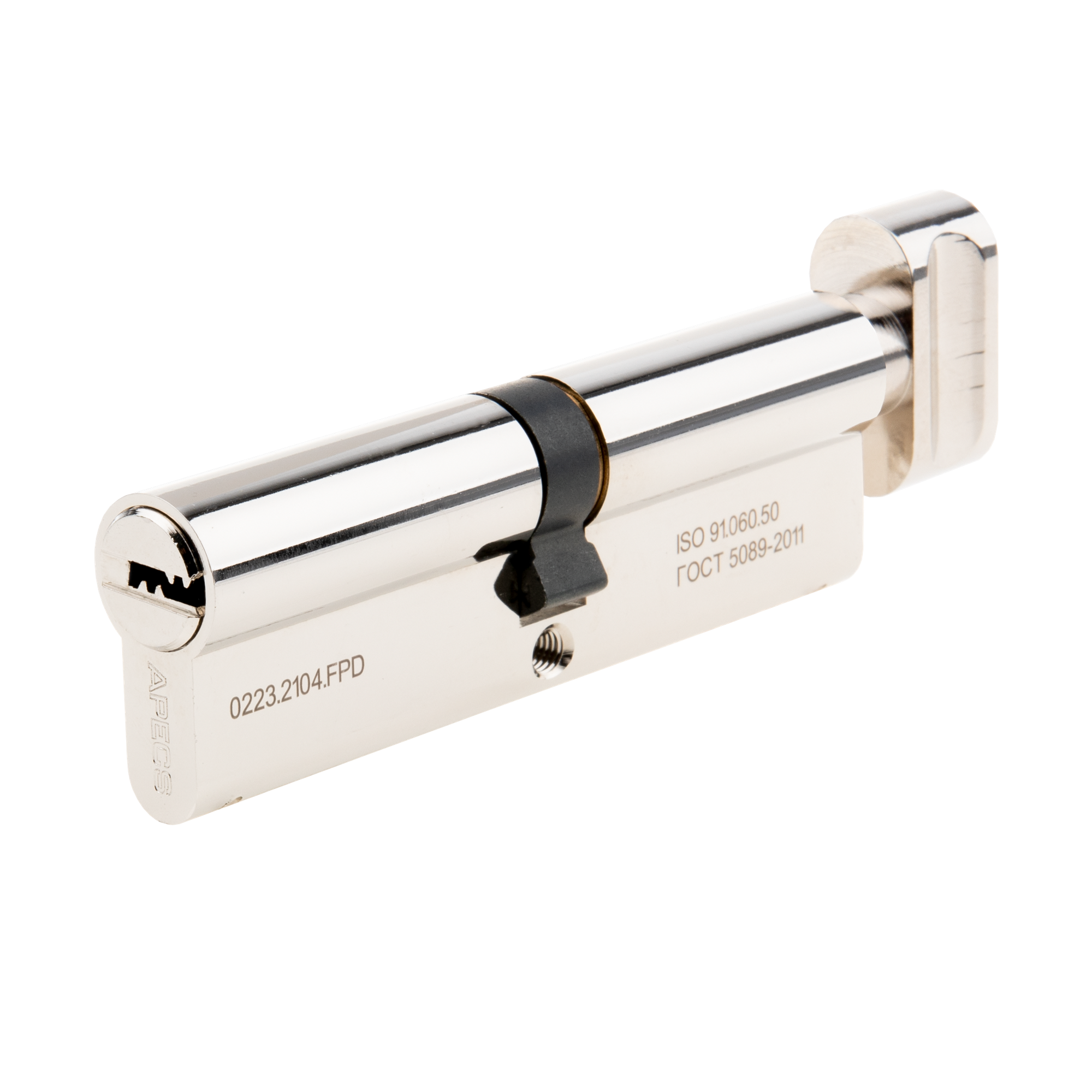 Цилиндровые механизмы Apecs Pro LM-100-C-NI 100 мм ключ/вертушка цвет никель