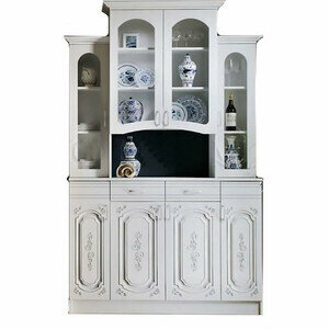 фото Буфет Миф Лиза 2 четырёхстворчатый белый глянец/белый