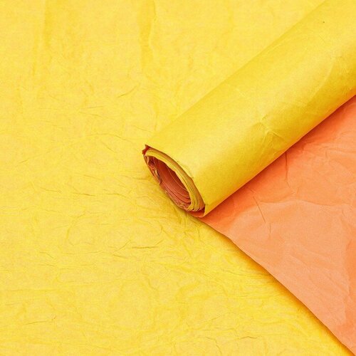 Бумага Эколюкс двухцветная персиковый/желтый пастель 0.67 х 5 м