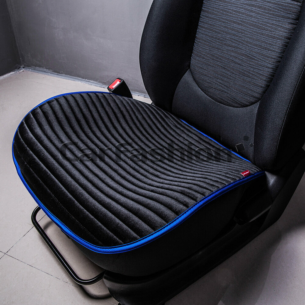 Накидки на передние сиденья CarFashion MONAKO MINI (1шт) черный/синий велюр премиум класса