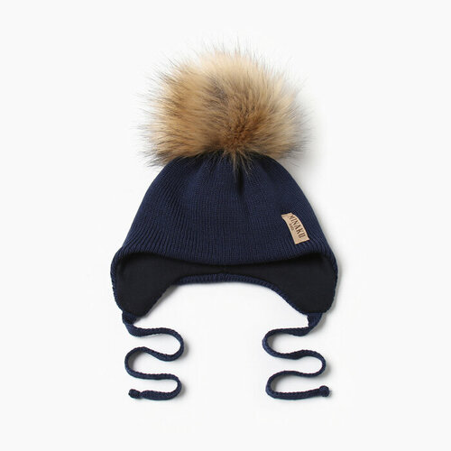 фото Шапка minaku, размер 35-40, синий