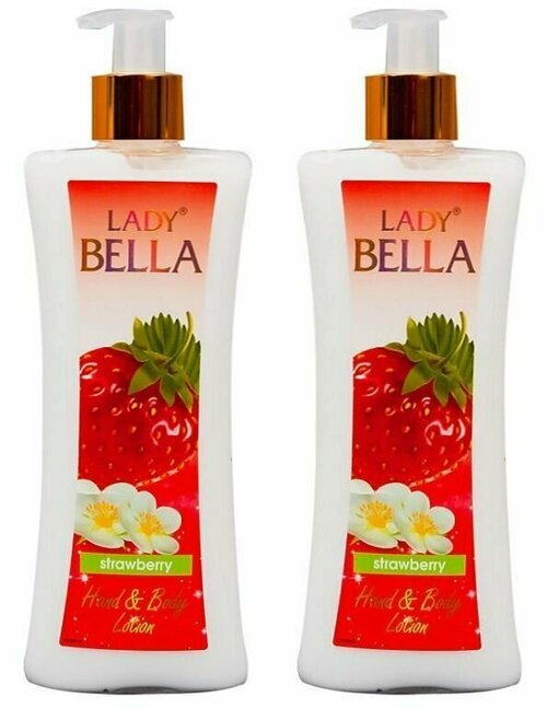 Lady Bella Лосьон для рук и тела Strawberry, 250 мл, 2 штуки