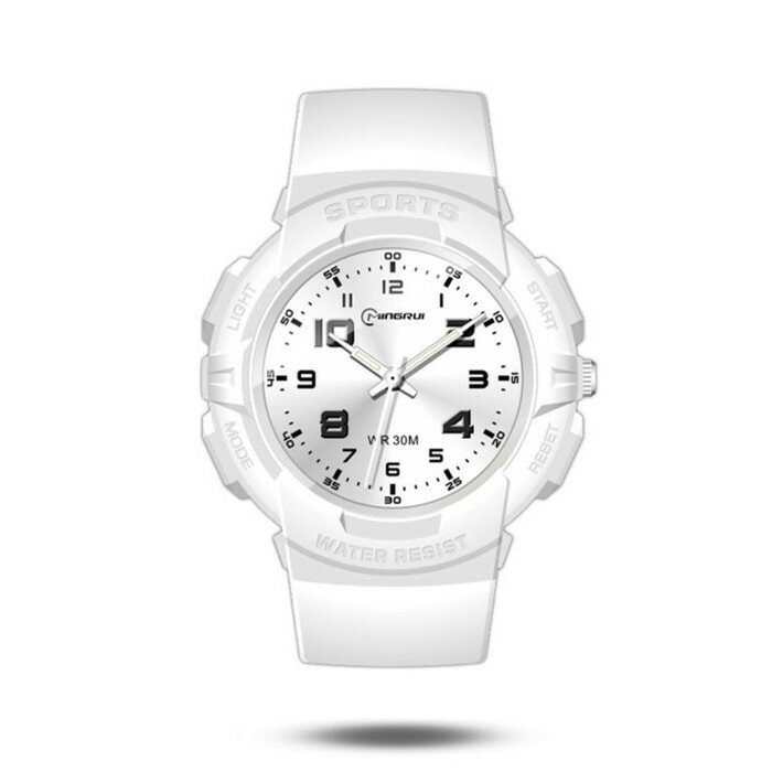 фото Часы наручные детские, d-4.5 см, ремешок силикон, 3 АТМ, белые 10068454