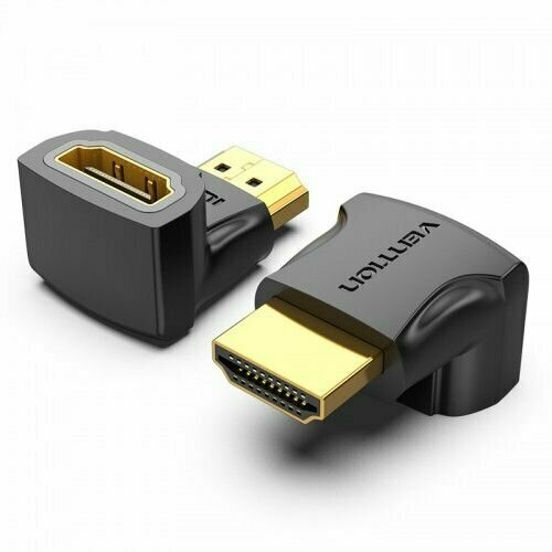 Адаптер Vention AIOB0 HDMI v2.0 19M/19F угол 90 адаптер переходник vention hdmi v2 0 19m 19f угол 270 aiqb0