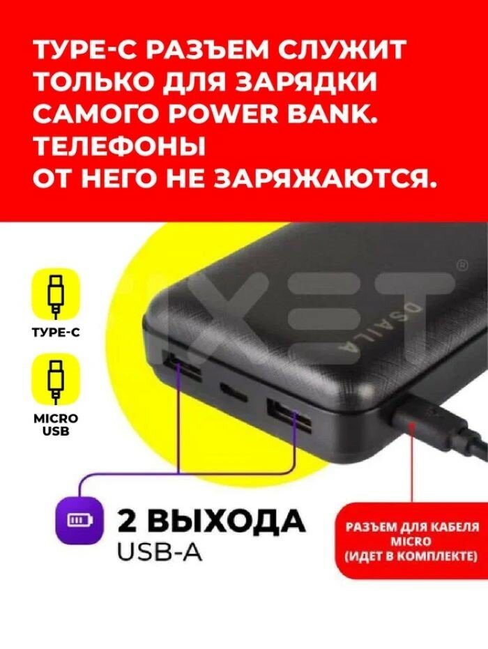 Повербанк 20000mah VL02A , пауэрбанк, power bank — фото 1