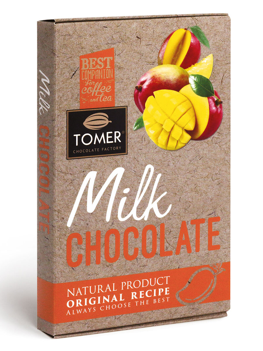 Молочный шоколад Томер, с манго, 90 г