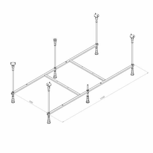 Каркас для ванны Am.Pm Func 150х70 W84A-150-070W-R