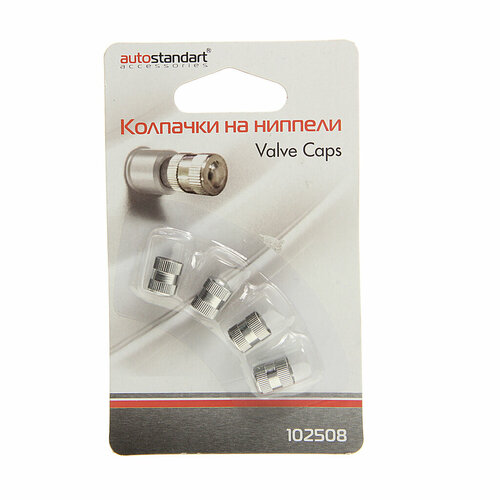 Колпачок на ниппель колеса декоративный металлический комплект AUTOSTANDART 283₽