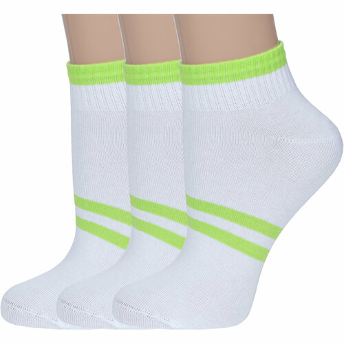 фото Носки rusocks, 3 пары, размер 23-25, белый