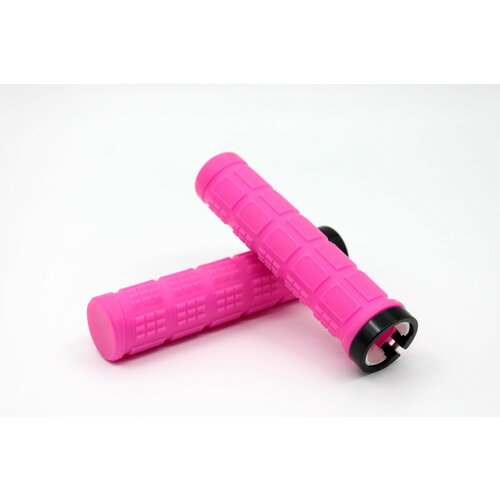 фото Грипсы tech team sz-061a 135мм pink lock-on black techteam