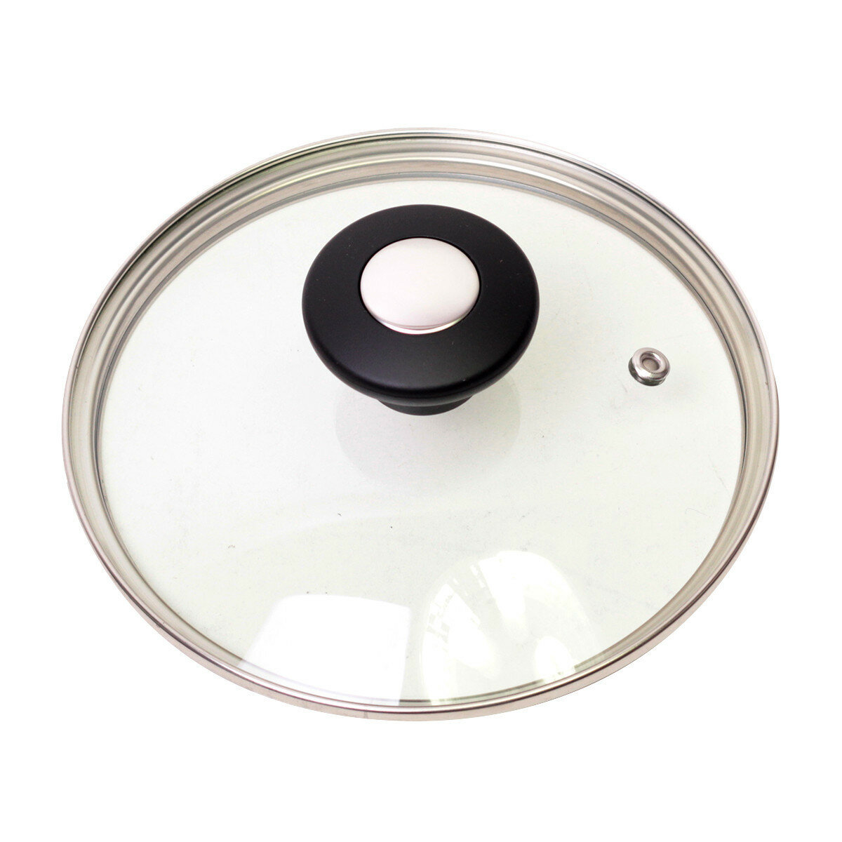 фото Крышка стеклянная 16 см. универсальная Kamille КМ 0810 с металлическим ободком