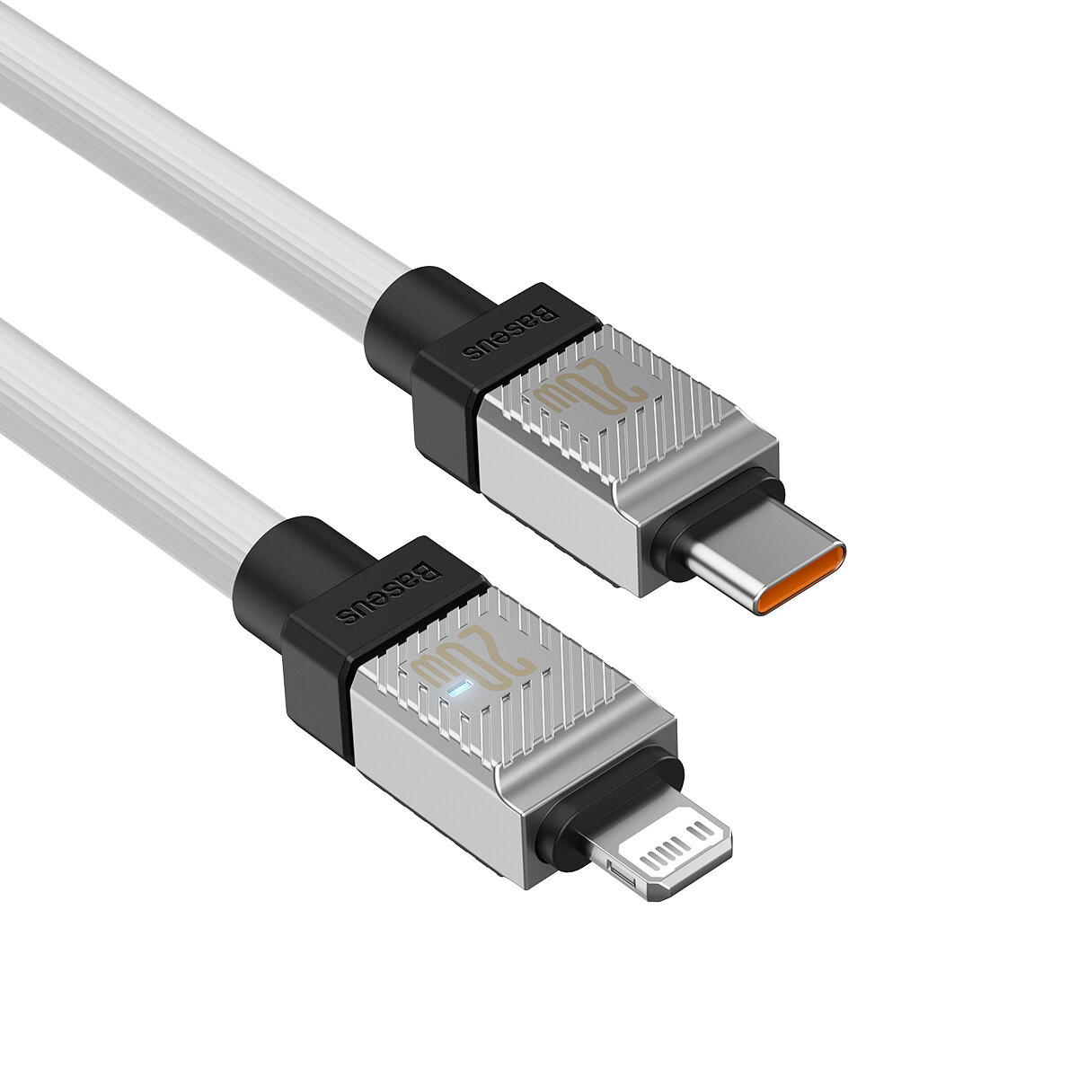 Кабель для передачи данных / быстрой зарядки/Baseus High Density Braided Fast Charging Data Cable Type-C to iP PD 20W 1m White — фото 16