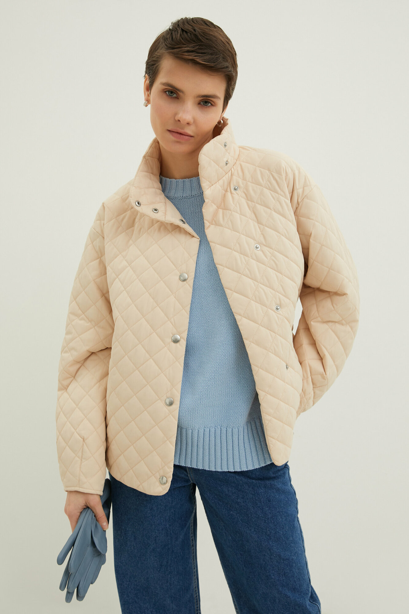 фото Куртка женская Finn Flare, цвет: кремовый FBD11009. BE_704, S