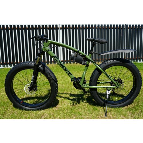 Велосипед фэтбайк Fatbike Richiesto 21s 26 Взрослый Подростковый Спортивный Вездеход Унисекс хаки 3310000₽