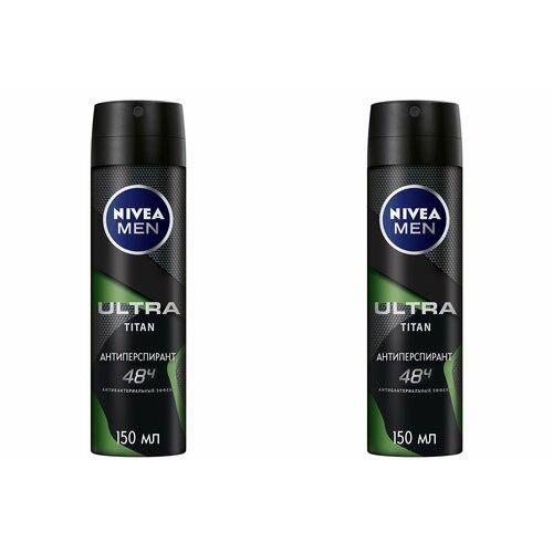 Nivea Дезодорант для тела MEN ULTRA TITAN 150мл, 2 шт дезодорант антиперспирант спрей с антибактериальным эффектом nivea men ultra titan 150 мл