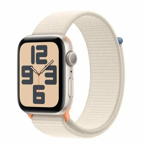 Смарт-часы Apple Watch Series SE 2023 (GPS), 44mm, Starlight Sport Loop (One Size) смарт часы apple se 44mm silver alum white sport m l mntj3