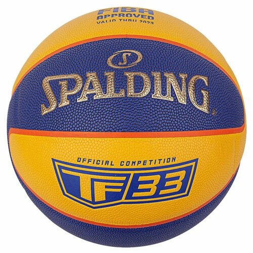 Мяч баскетбольный Spalding TF-33 Gold 3 × 3 Indoor/Outdoor, 76862z, размер 6 баскетбольный мяч spalding tf 1000 legacy fiba размер 7 композит 76 963z