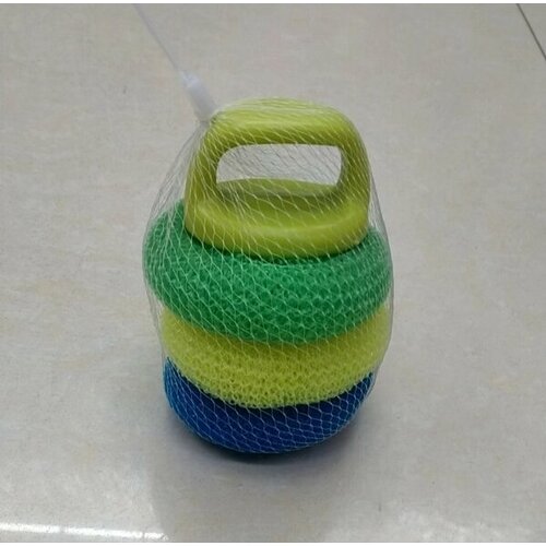 Губка для мытья посуды с ручкой две сменные насадки 389₽