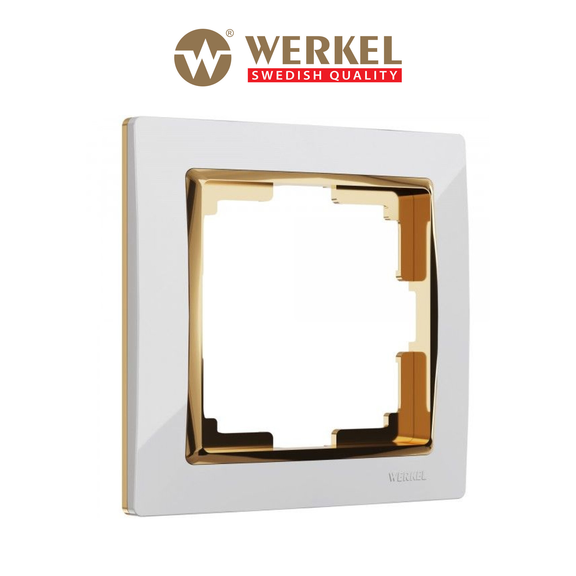 Рамка из пластика на 1 пост Werkel Snabb W0011933 белый / золото
