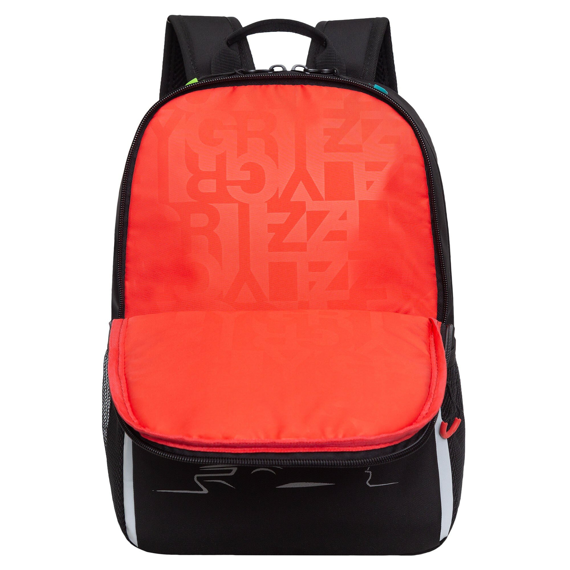 Рюкзак школьный GRIZZLY легкий с жесткой спинкой, двумя отделениями, для мальчика RB-351-3/1