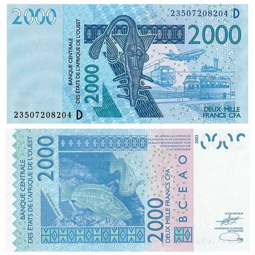Западная Африка Мали 2000 франков КФА 2023 года литера D UNC
