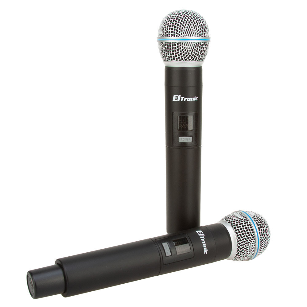 Беспроводной профессиональный аккумуляторный микрофон ELTRONIC 10-04, комплект 2 микрофона