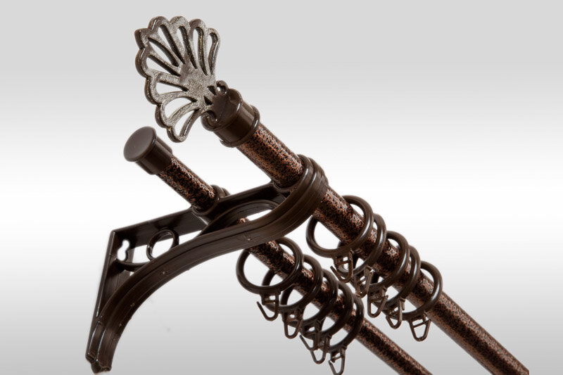 фото Карниз круглый металл труба веер 2.5М бронза антик казань