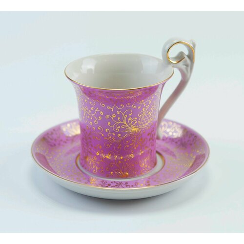 Кофейная пара Дворянская ручная роспись Парчевая 5000₽