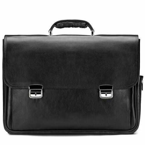 Портфель Кожинка, фактура матовая, черный