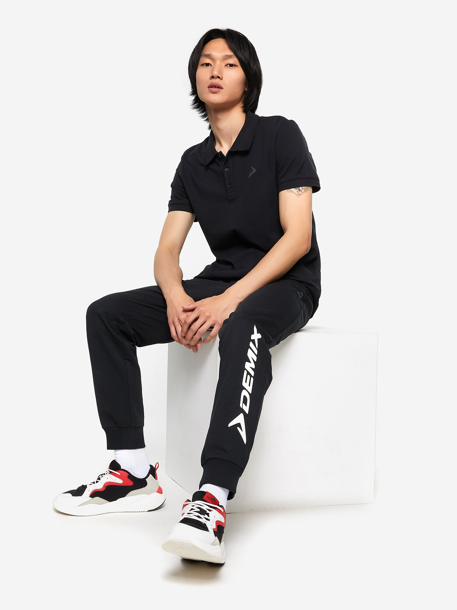 Поло Demix, размер 52, черный — фото 1