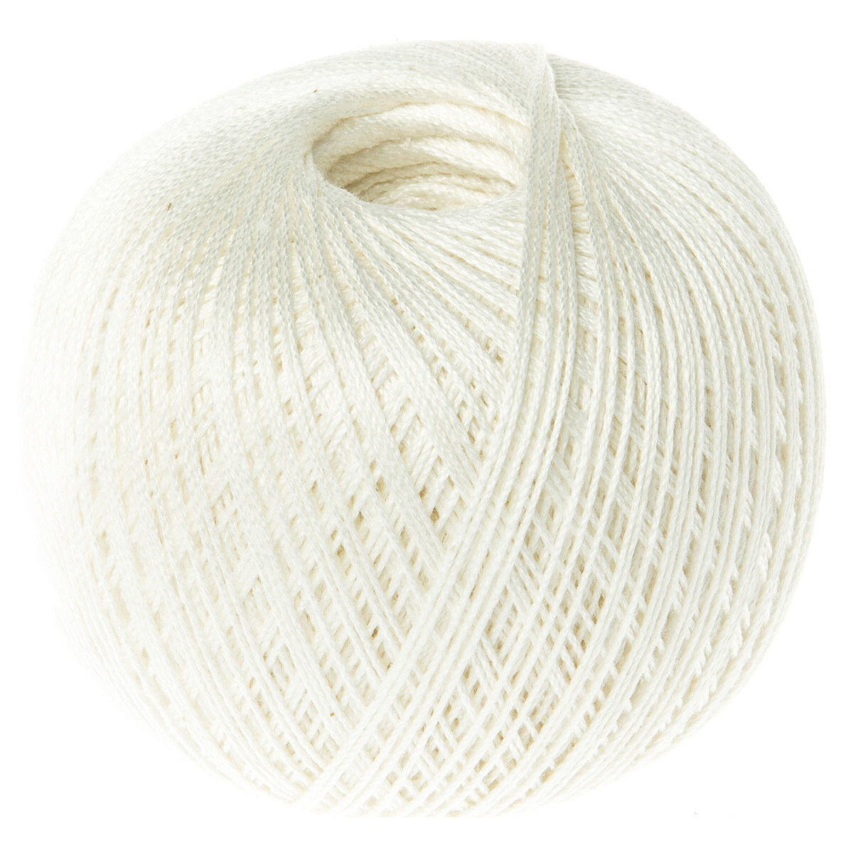 Нитки для вязания и плетения 'роза' (100% хлопок), 50г, 330м (0102 молочный), 6 мотков