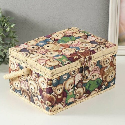 Шкатулка для рукоделия Плюшевые медвежата 19х26х14,5 см