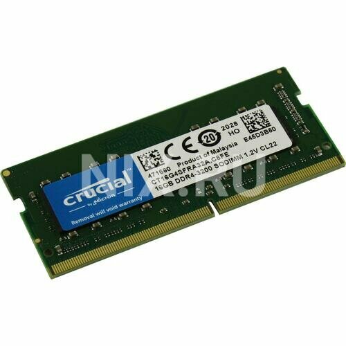 Модуль памяти Crucial Basics Laptop CT16G4SFRA32A