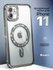 Чехол на iPhone 11 MagSafe со стразами, серебристый
