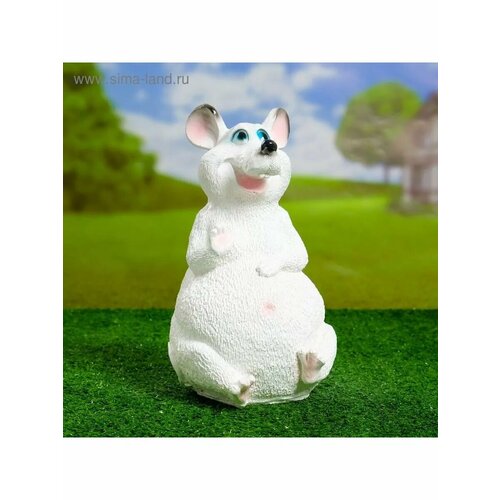 Садовая фигура Мышь белая 28см 1054₽