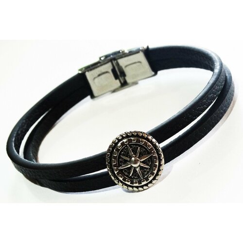 Браслет Anikom, размер 21 см, черный, серебристый