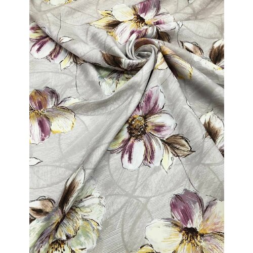 Ткань для штор Viva текстиль с печатным рисунком, на отрез от 1 метра, ткань отправляется единым метражом в одном заказе