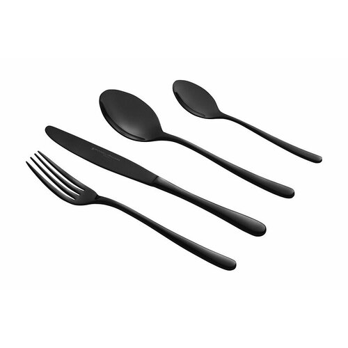 Набор столовых приборов Leveson, чёрный, 6 персон, 24 предмета (Maxwell&Williams)