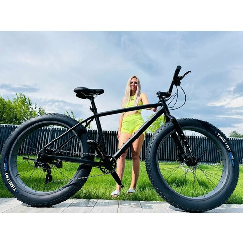 Велосипед фэтбайк Fatbike Time Try TT2228s 26 Алюминиевая рама 195 Гидравлический Тормоз черный 36900₽