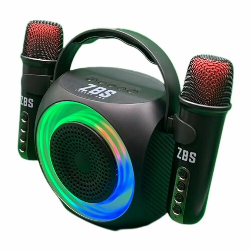 Беспроводная колонка караоке с двумя микрофонами портативная колонка с Bluetooth черный 75000₽