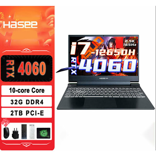 Игровые ноутбуки-HASEE-S8-i7-12650H-32G-2T-RTX4060-- 21531300₽
