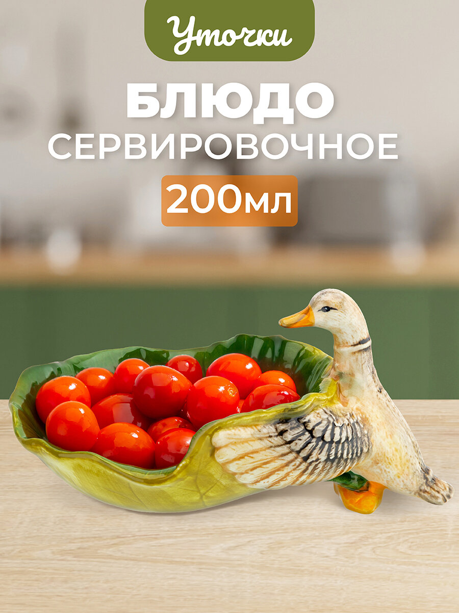 фото Блюдо сервировочное 200 мл 20,5х14х10 см Elan Gallery Уточка