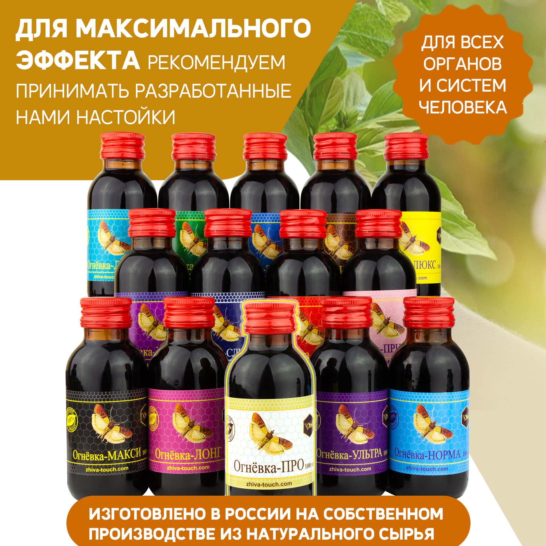Тонизирующие, Общеукрепляющие Средства Растительного Происхождения Настойка Огневка - про для иммунитета, общеукрепляющий, сосуды, ЖКТ, 100 мл.