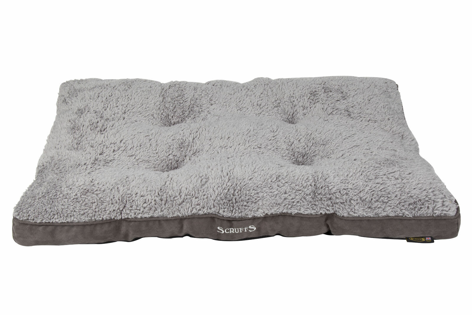 Лежанка - матрас для собак SCRUFFS "Cosy", плюшевый, серый, 100х70х11см (Великобритания)